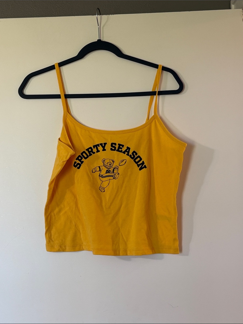 wild fable Yellow Graphic Sporty Season Crop Tank
